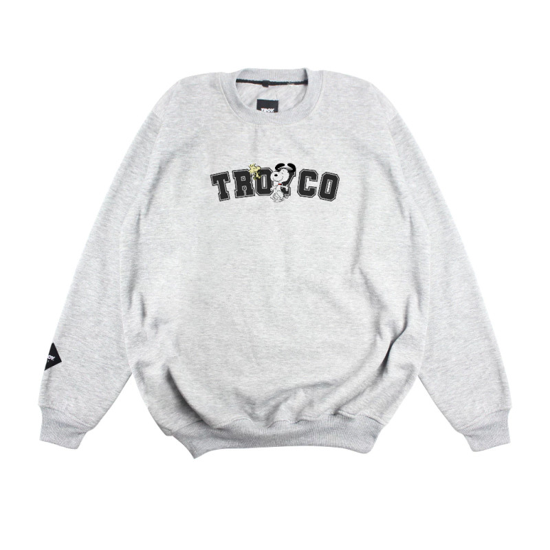 Troy Company Sweater Crewneck Misty Snoppy - Sweater Crewneck Pria Abu Misty SW 2854