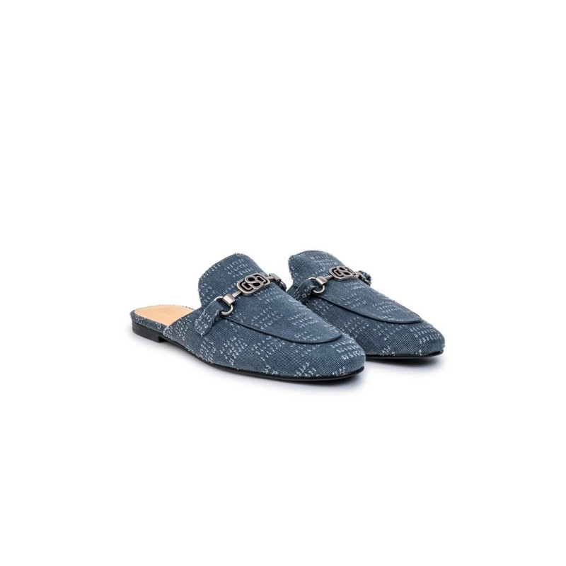 Linzy Denim Slipper - Texture Blue