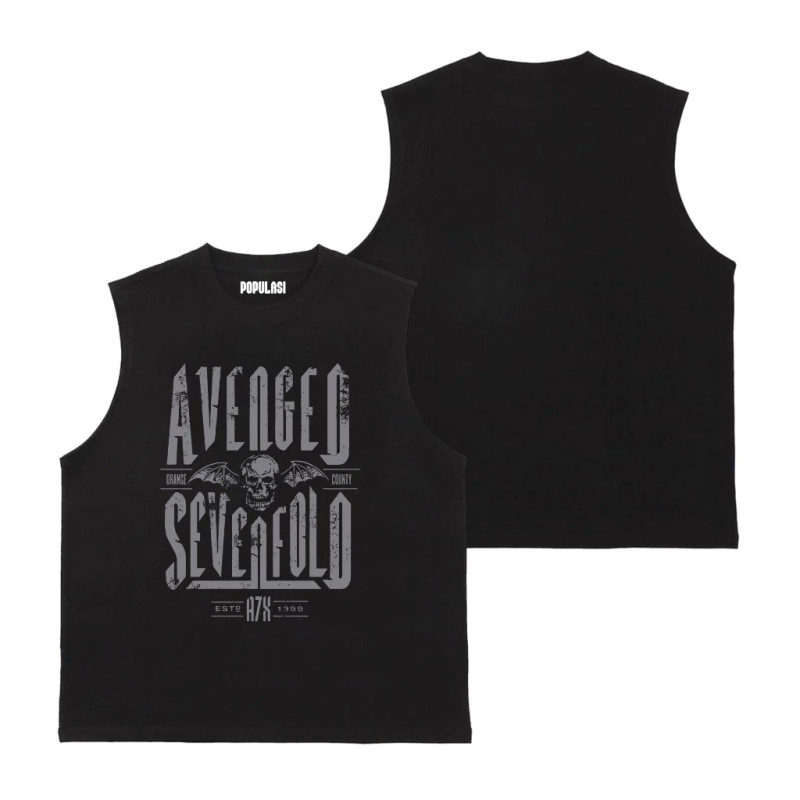 Populasi Singlet Lekbong Avenged Sevenfold Abu | Tanktop Unisex Lekbong
