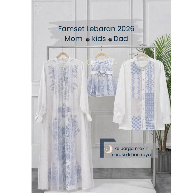 famset lebaran 2026 broken white | family couple 2026