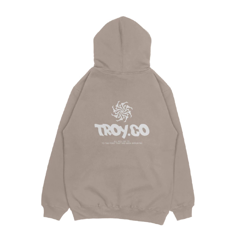 Troy Company Hoodie Brown Latte Blitz - Hoodie Pria Latte KH 2732
