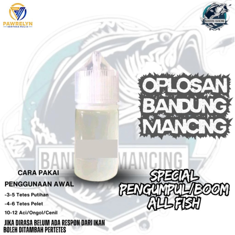 Bandung Mancing - Essen Pengumpul Boom Ikan Di Lapak Paling Ampuh, Essen Pengumpul Ikan Mas Paling Gacor, Essen Spesialis Pengumpul Ikan Mas, Bawal, Patin, Lele, Nila Mujaer Induk Babon Kolam Harian Dan Alam Liar 30ml, Essen Khusus Mengumpulkan Ikan