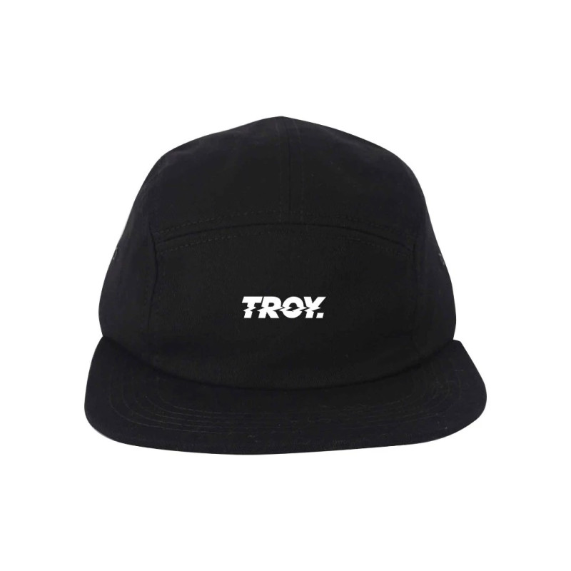 Troy Company Five Panel Black Basic Logo - Topi 5 Panel Hitam FPD 2602