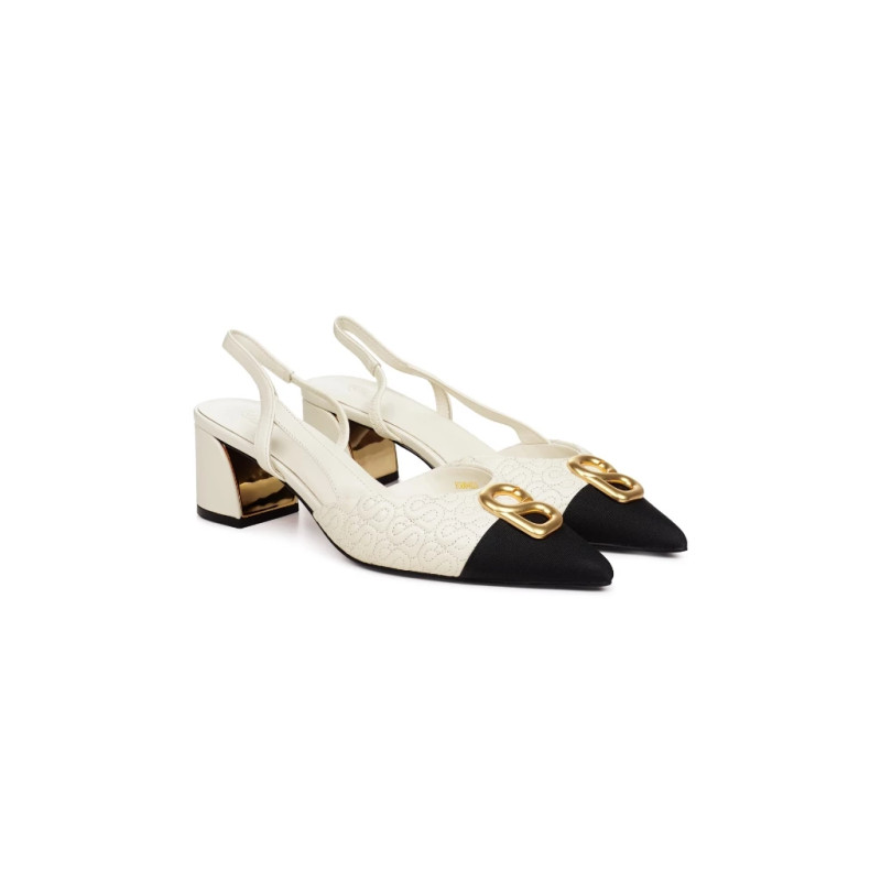 Luna Slingback Heels - White