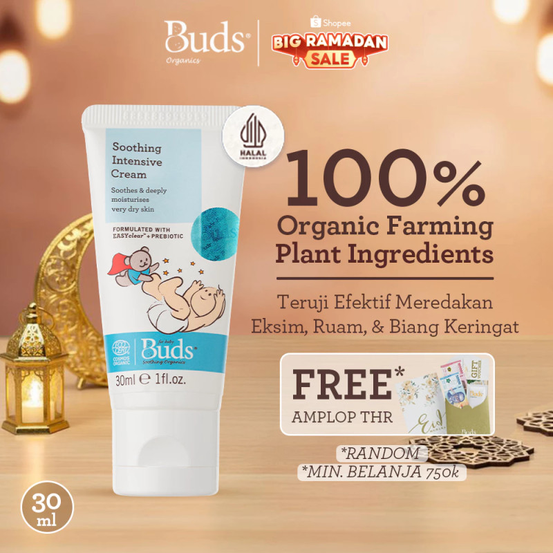 Buds Organics Super Soothing Intensive Repair Cream - Lotion atau Krim Perawatan Iritasi Luka Eczema Bayi dan Anak