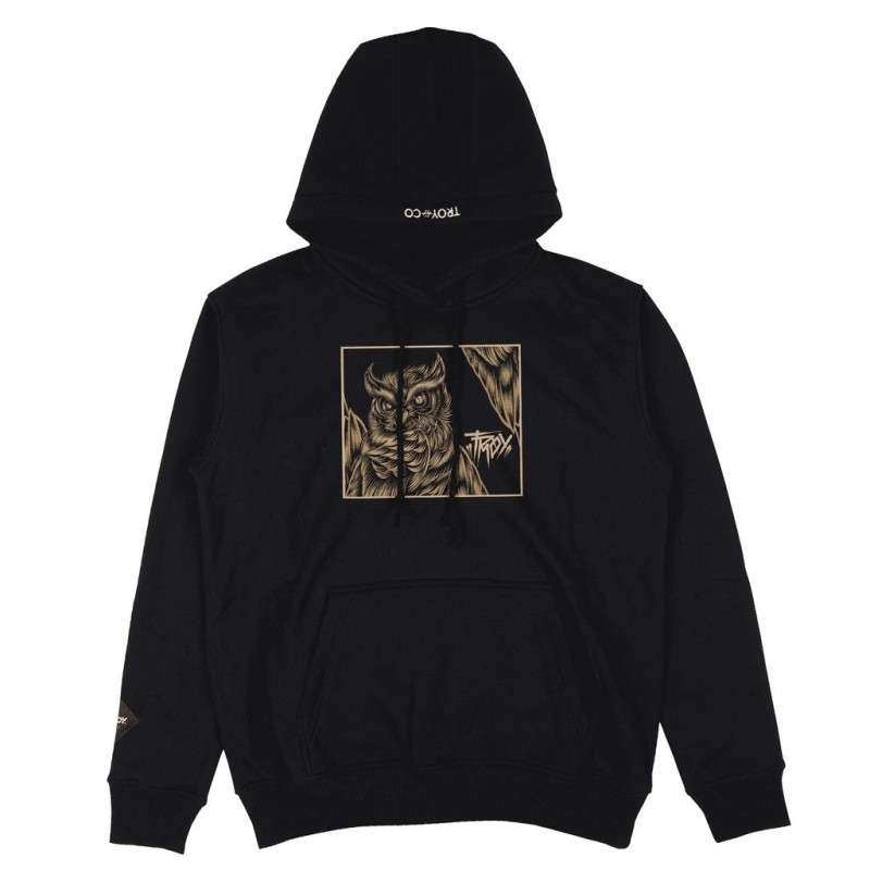 Troy Company Pullover Hoodie Black Midnight Perch - Jaket Hoodie Hitam KH 2399