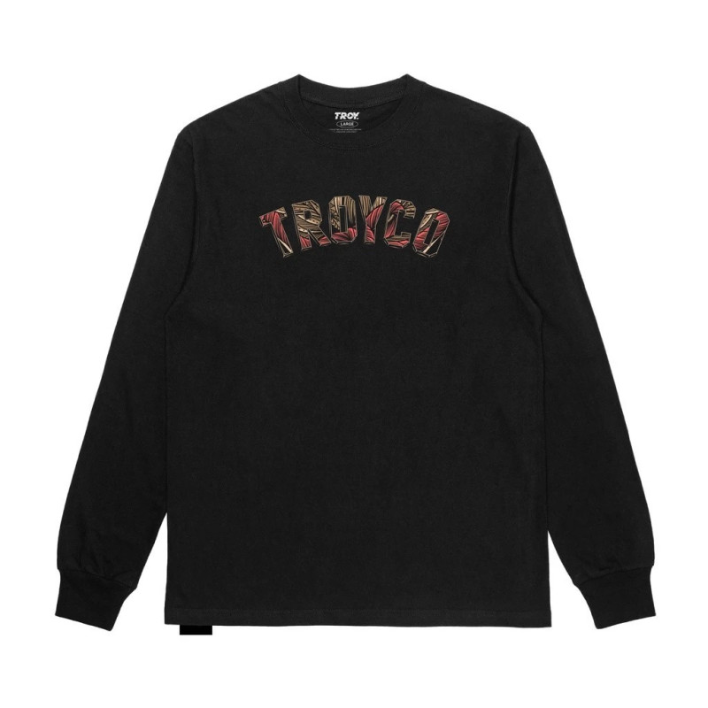 Troy Company Longsleeve Tshirt Black Etnic - Kaos Lengan Panjang Hitam LS 286