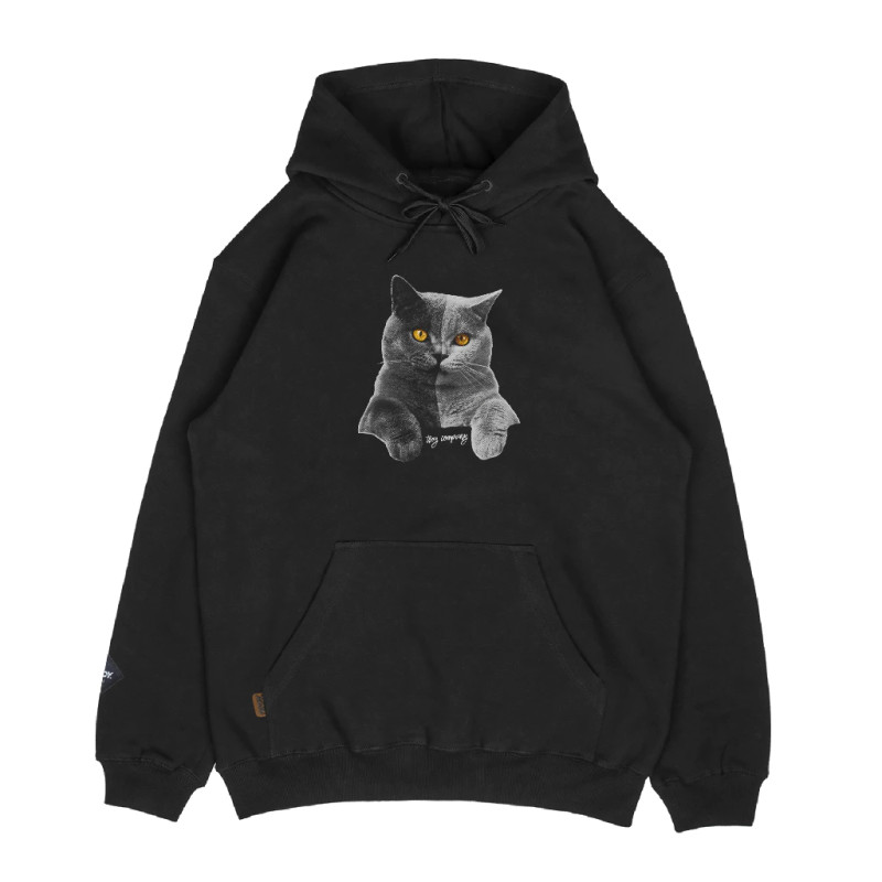 Troy Company Sweater Hoodie Black Ibil Cat - Hoodie Pria Hitam KH 2172