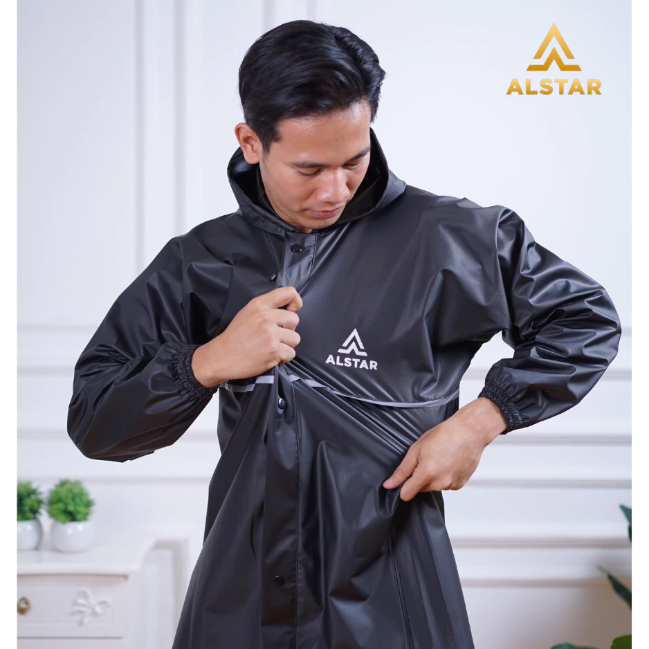 JAS HUJAN RAINCOAT MANTOL Pria Wanita Terbaik Bahan Pvc Tebal Anti Rembes by ALSTAR