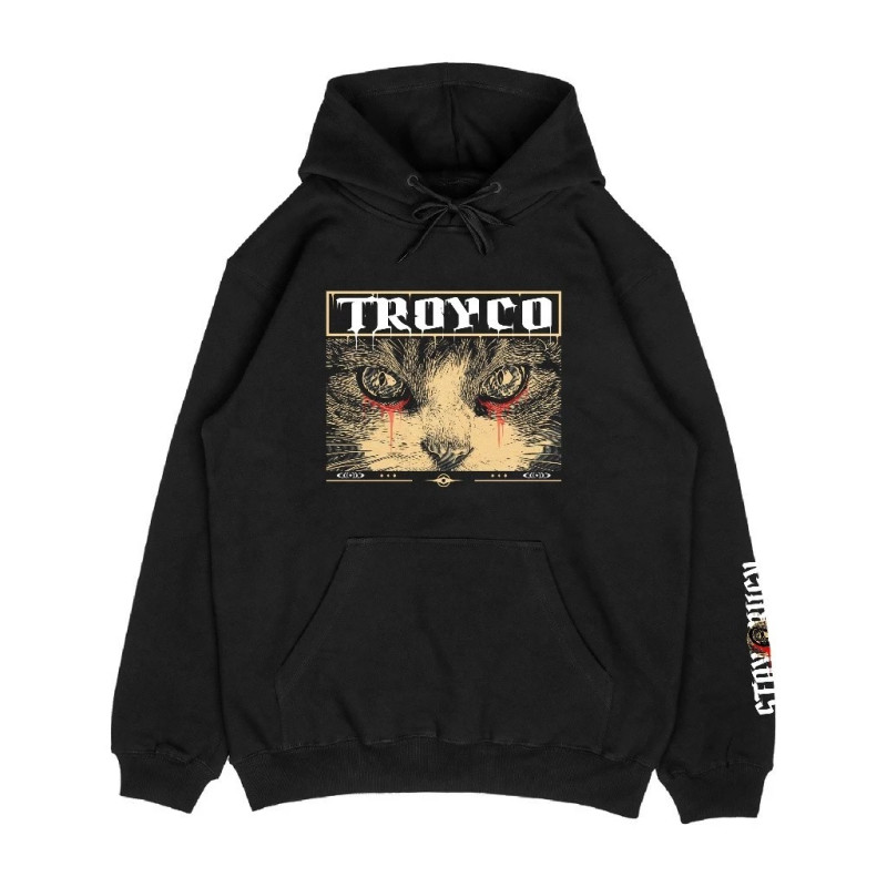 Troy Company Pullover Hoodie Black Bloodtear - Jaket Hoodie Hitam KH 2313
