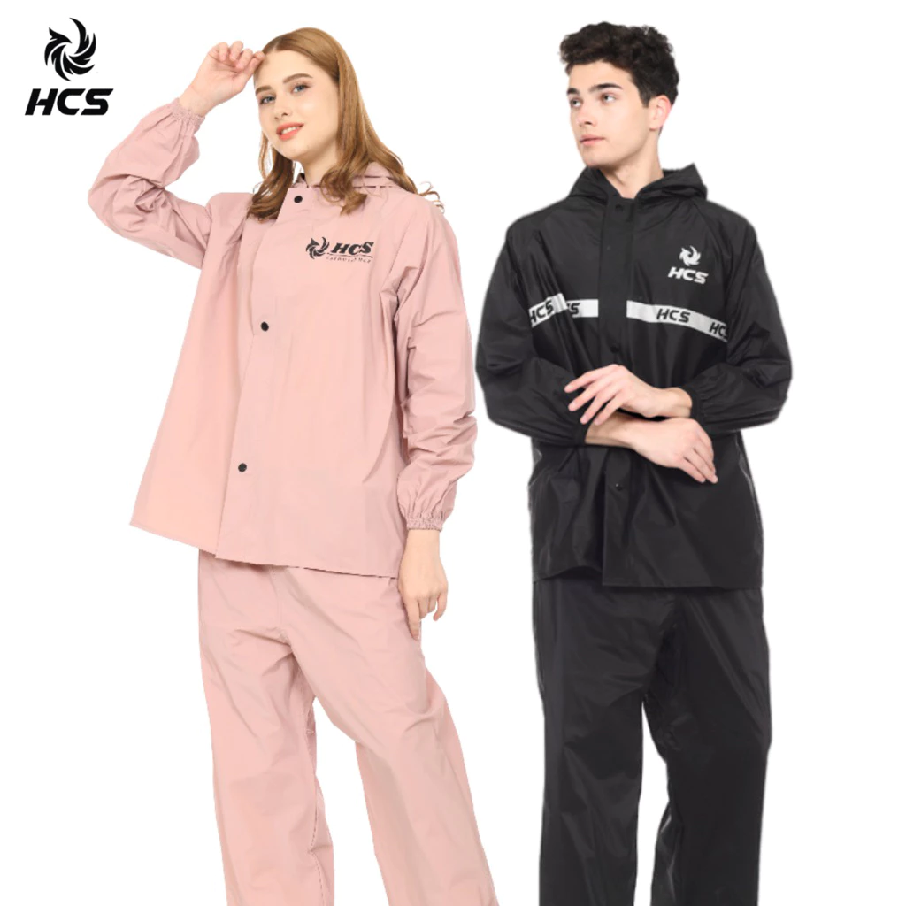 HCS Jas Hujan Pria dan Wanita Anti Rembes Jas Hujan Setelan Mocca