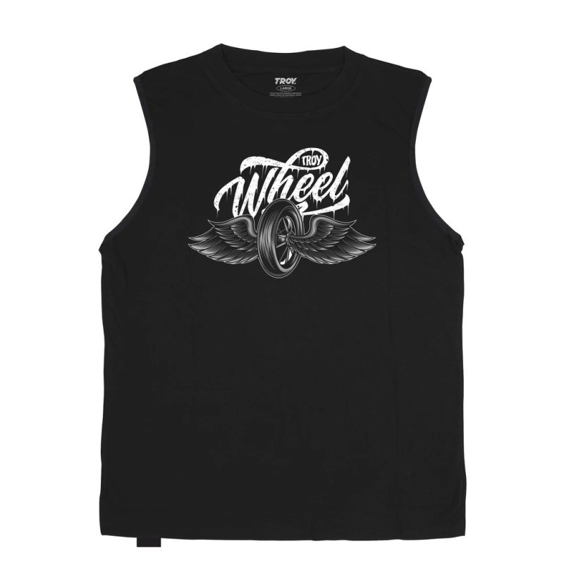 Troy Company Tshirt Singlet Black Whinged Whell - Kaos Pria Tanpa Lengan Hitam TS 2298
