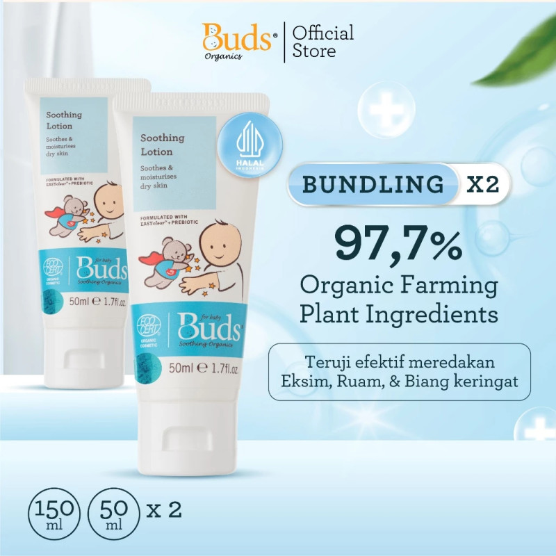 [2PCS] Buds Organics Super Soothing Lotion - Lotion Iritasi Luka