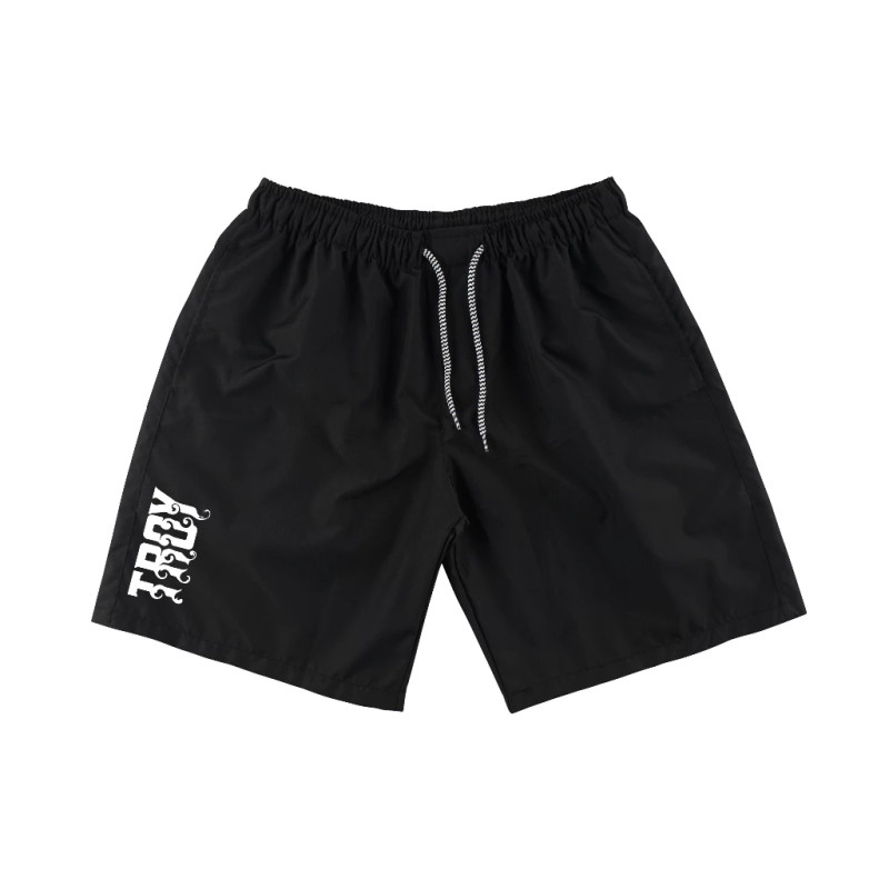 Troy Company Boardshort Black Wave - Celana Pendek Hitam Taslan PTD 104