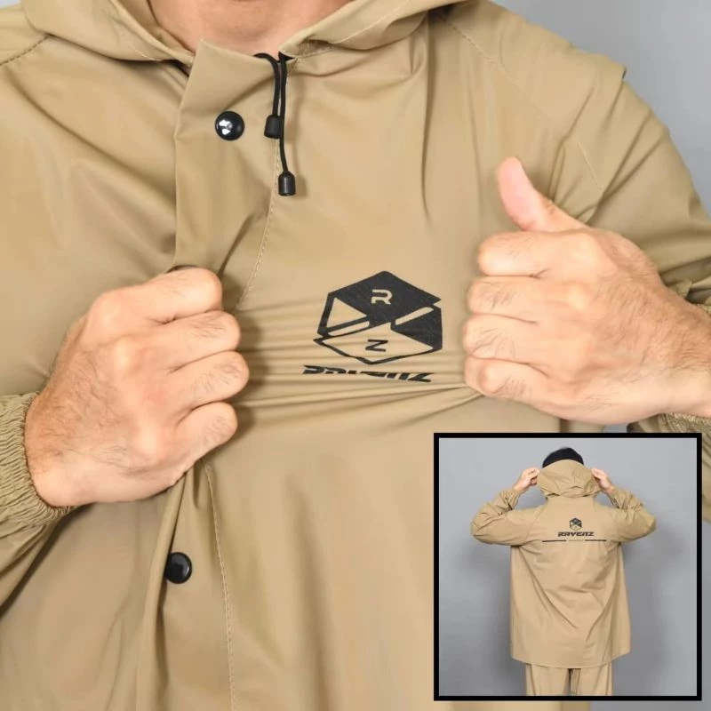 Jas Hujan Raincoat Mantel setelan baju celana wanita pria dewasa bahan tebal pvc premium anti rembes&anti air lentur by RAYENZ