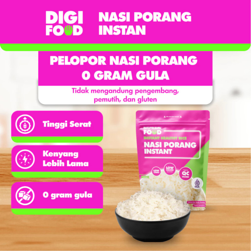 DIGITRAVEL Nasi Beras Porang Instan Travel Outdoor - 40gr