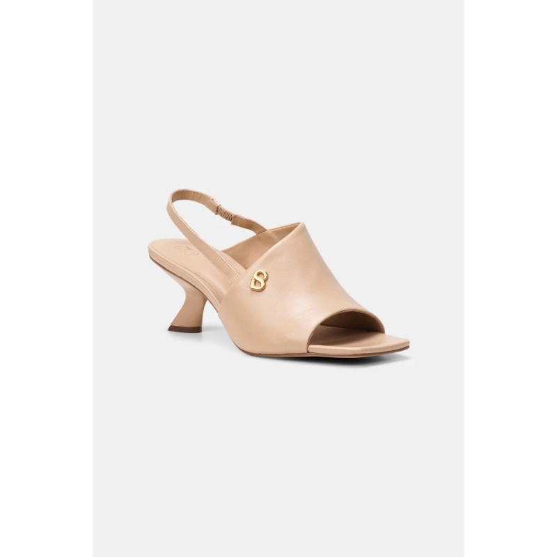 Luna Open Toe Heels - Beige