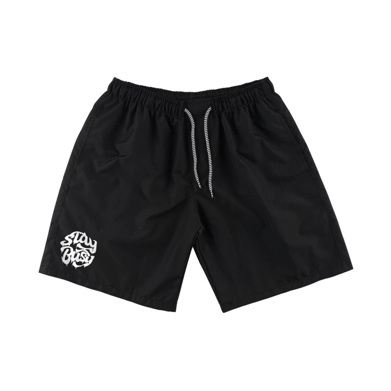Troy Company Boardshort Black Stay Busy Round - Celana Pendek Hitam PTD 2225