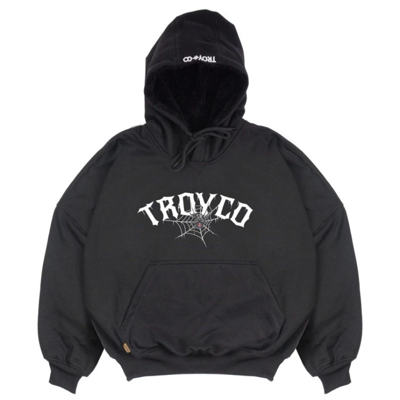 Troy Company Hoodie Boxy Oversize Black Grindweb - Hoodie Boxy Hitam HB 2220