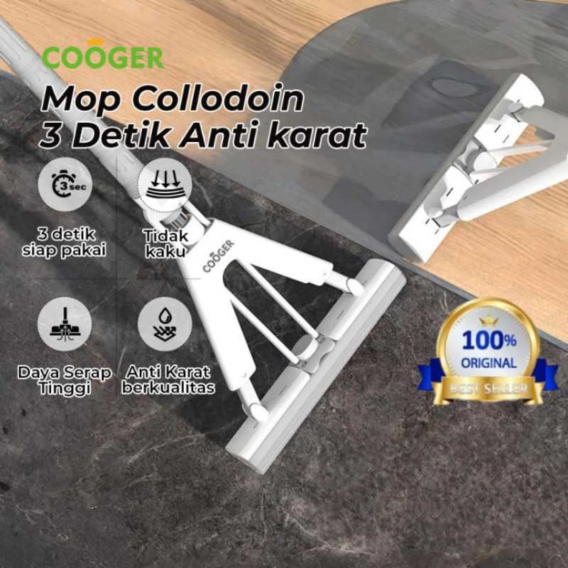 COOGER Alat Pel Spons Sponge Mop Serbaguna Gagang Panjang Daya Serap Tinggi Ukuran 28CM