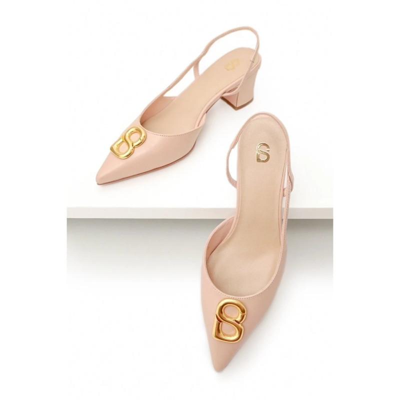 Kylie Mid Heel Shoes - Dusty