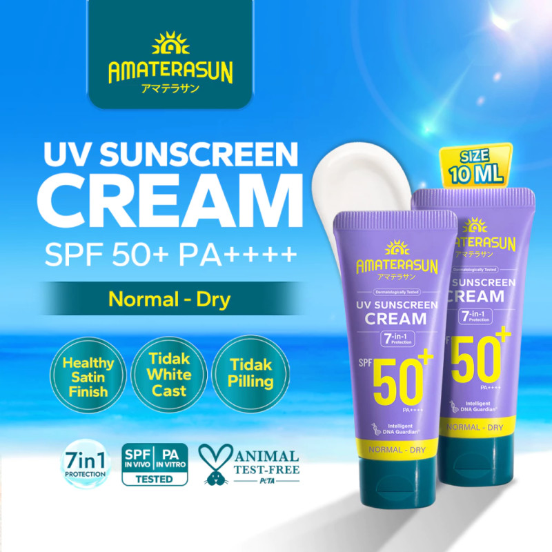 [2 PCS] AMATERASUN [REAL SPF Certified] UV Sunscreen Cream SPF 50+ PA++++ 10ml