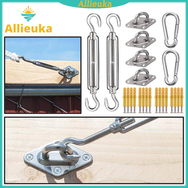 Allieuka Aksesori Paranet Sun Shade Sail Hardware Kit Shade Sail Hardware Kit Aksesori Tali Klip Penahan