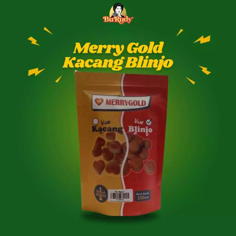 MerryGold Kue Kacang dan Kue Blinjo oleh oleh Khas Surabaya Kemasan 150 gr