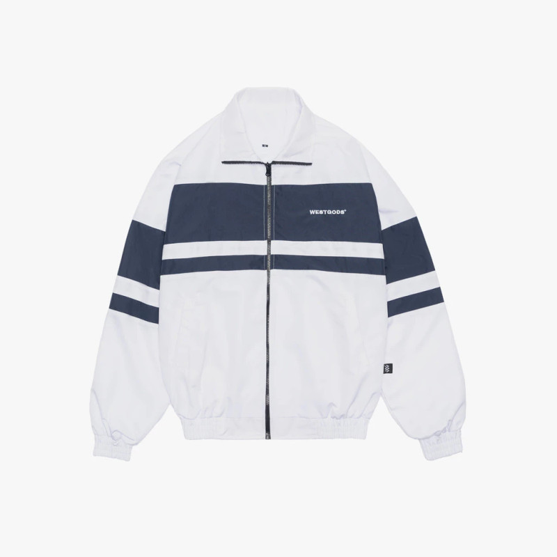 WESTGODS - Jaket Tracksuit Running Vintage Casual Olahraga Pria Wanita Bahan Parasut