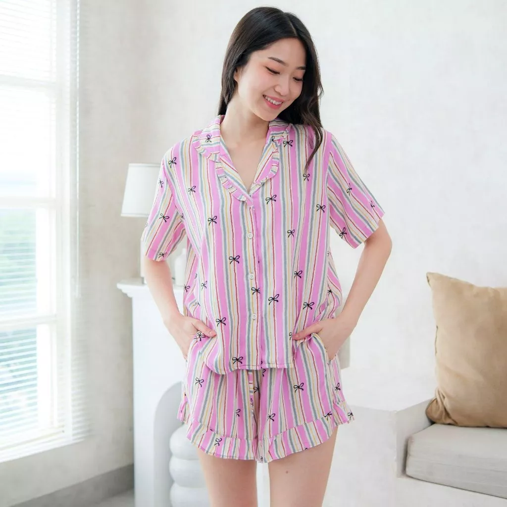 AURAE - Katty | One Set Daily Wear Babydoll Piyama Pendek Rayon