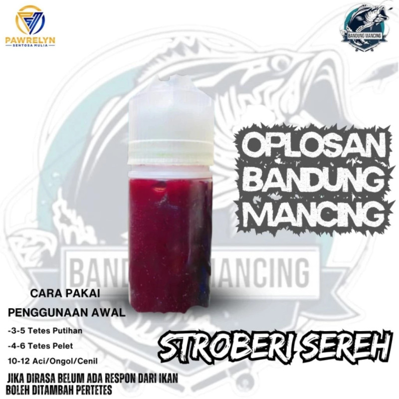 Bandung Mancing - Essen Ikan Untuk Mancing Lele Strobery Sereh 30ML