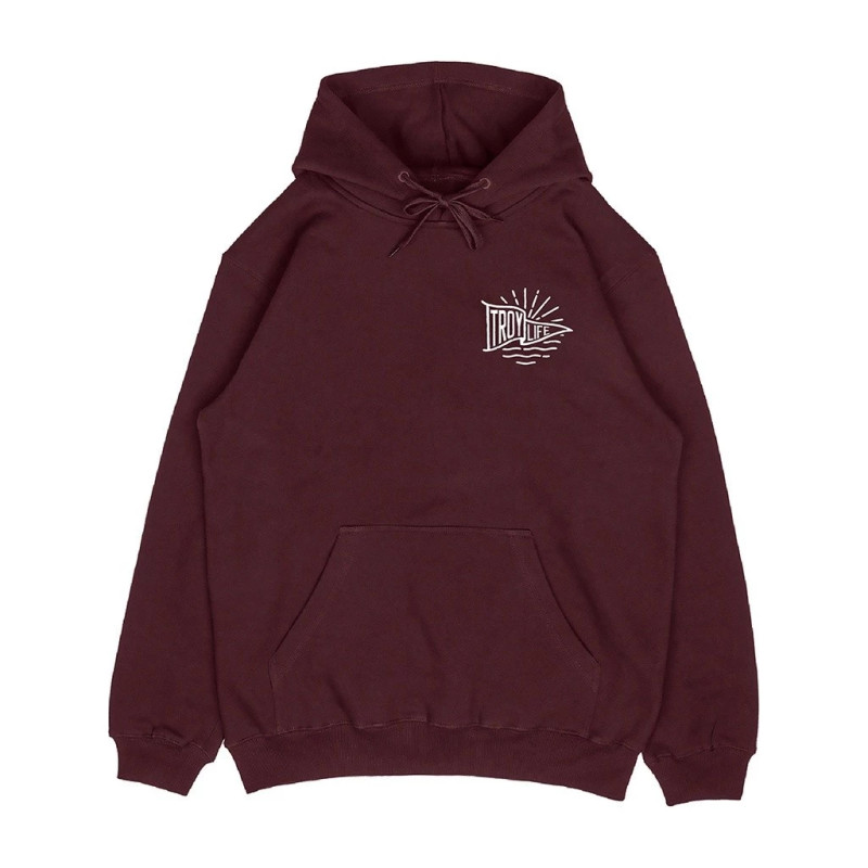 Troy Company Hoodie Maroon Flag Bearer - Jaket Hoodie Merah Maroon KH 2350