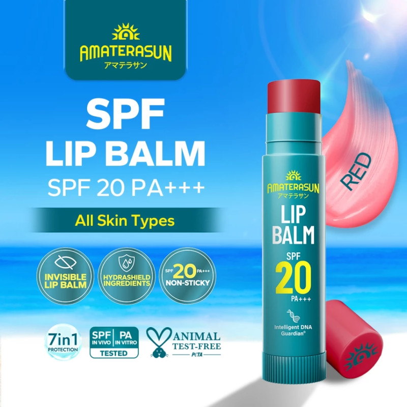[BARU] AMATERASUN Sheer Tinted Lip Balm SPF 20 PA+++ RED